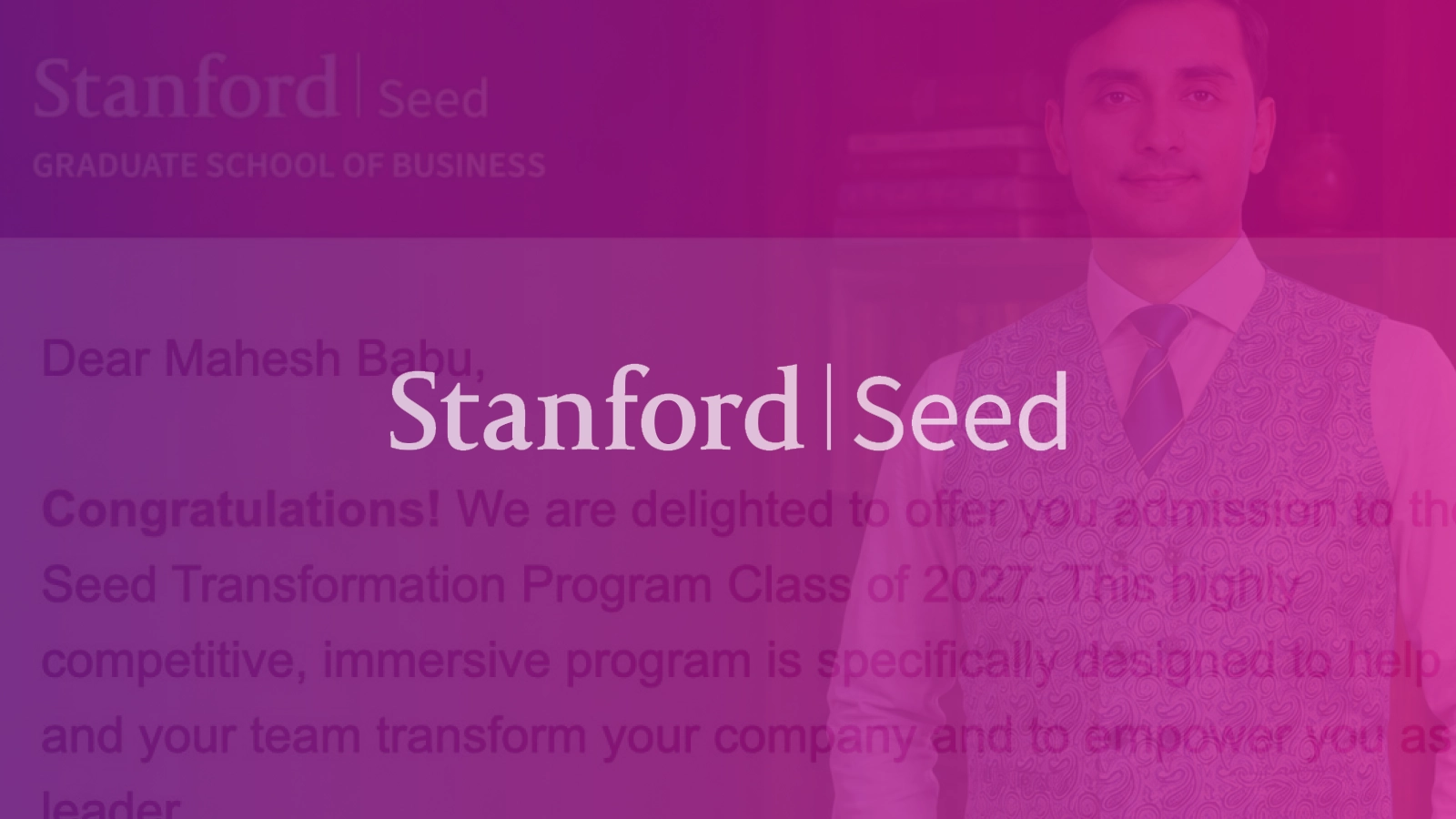 How I landed at Stanford Seed?